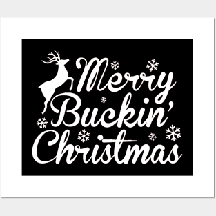 merry buckin' christmas Posters and Art